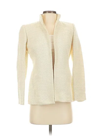Pre-owned Linda Allard Ellen Tracy Blazer Jacket In White