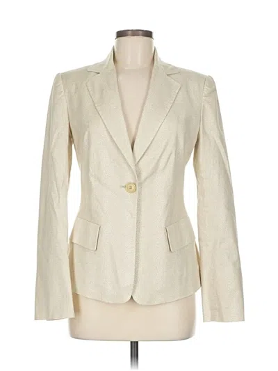 Pre-owned Linda Allard Ellen Tracy Blazer Jacket In White