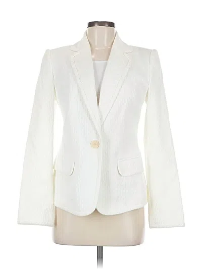 Pre-owned Linda Allard Ellen Tracy Blazer Jacket In White