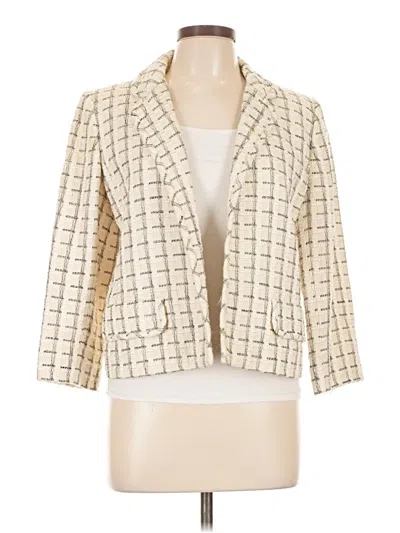 Pre-owned Linda Allard Ellen Tracy Blazer Jacket In White