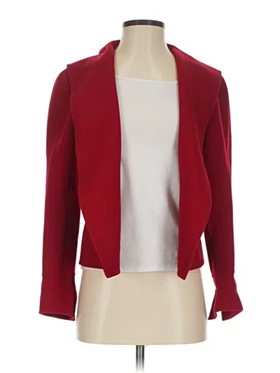 Pre-owned Linda Allard Ellen Tracy Cardigan Sweater In Red
