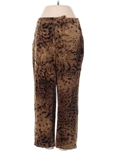 Pre-owned Linda Allard Ellen Tracy Casual Pants In Brown