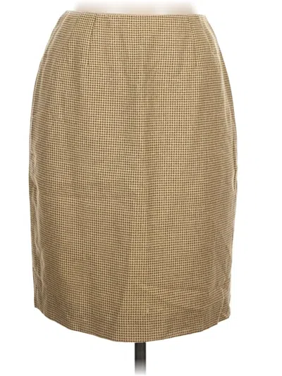 Pre-owned Linda Allard Ellen Tracy Casual Skirt In Tan