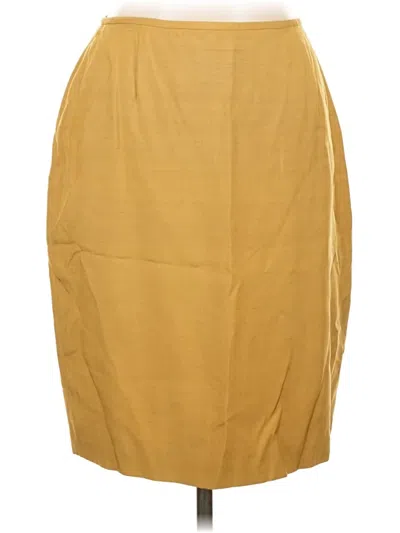 Pre-owned Linda Allard Ellen Tracy Casual Skirt In Tan