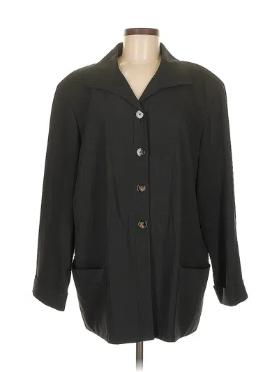 Pre-owned Linda Allard Ellen Tracy Coat In Black