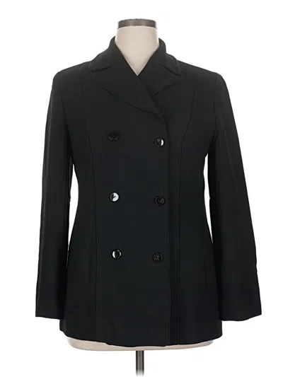 Pre-owned Linda Allard Ellen Tracy Coat In Black