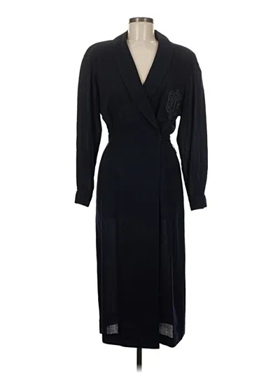 Pre-owned Linda Allard Ellen Tracy Coat In Black