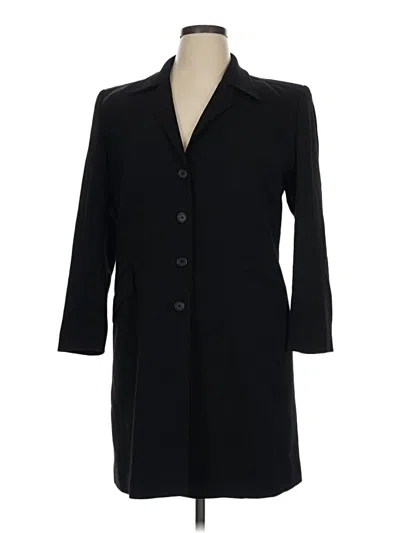 Pre-owned Linda Allard Ellen Tracy Coat In Black