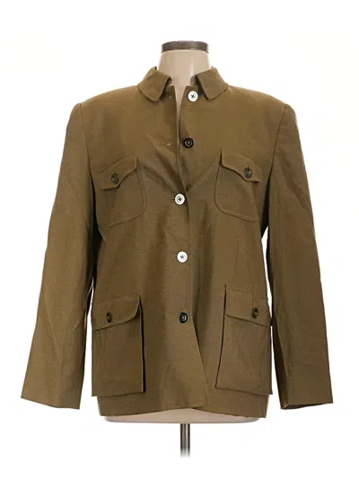 Pre-owned Linda Allard Ellen Tracy Coat In Brown