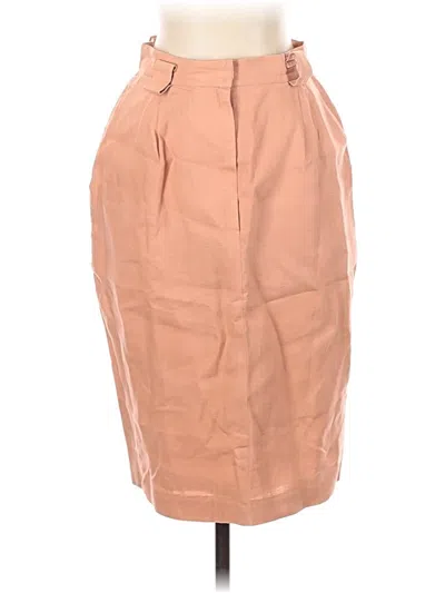 Pre-owned Linda Allard Ellen Tracy Formal Skirt In Brown