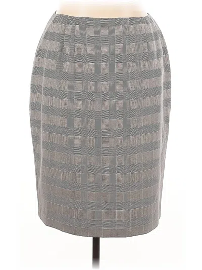 Pre-owned Linda Allard Ellen Tracy Formal Skirt In Gray