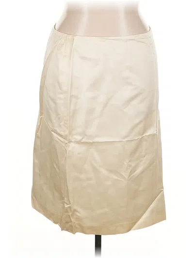 Pre-owned Linda Allard Ellen Tracy Formal Skirt In Ivory