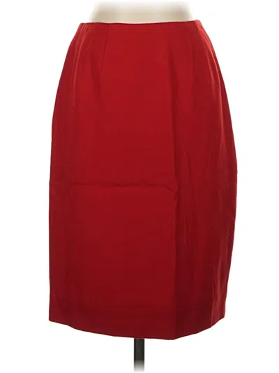 Pre-owned Linda Allard Ellen Tracy Formal Skirt In Red