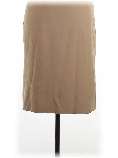 Pre-owned Linda Allard Ellen Tracy Formal Skirt In Tan