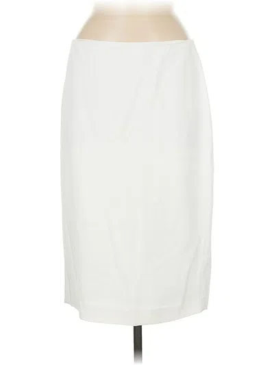 Pre-owned Linda Allard Ellen Tracy Formal Skirt In White