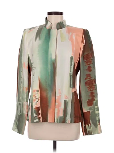 Pre-owned Linda Allard Ellen Tracy Jacket In Green