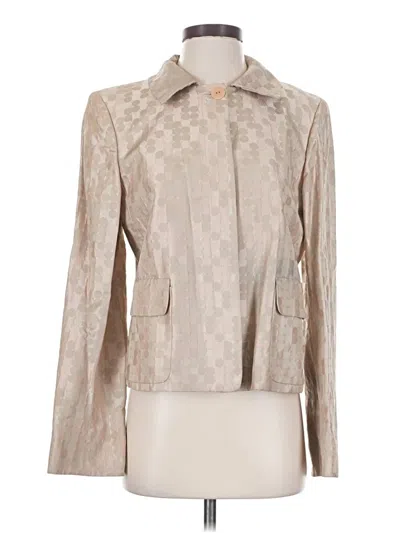Pre-owned Linda Allard Ellen Tracy Jacket In Tan