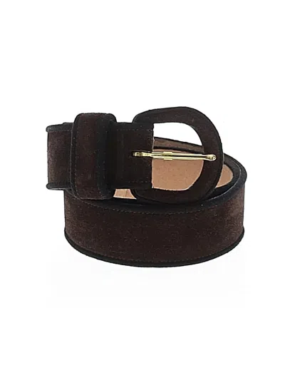 Pre-owned Linda Allard Ellen Tracy Leather Belt In Brown