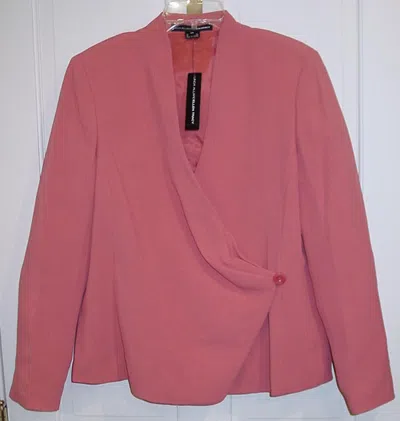 Pre-owned Linda Allard Ellen Tracy Linda Allard For Ellen Tracy Ladies Coral Jacket With Tags In Pink