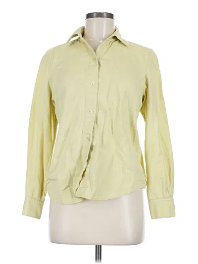 Pre-owned Linda Allard Ellen Tracy Long Sleeve Blouse In Green