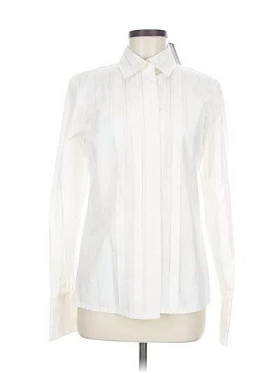 Linda Allard Ellen Tracy Long Sleeve Blouse In White