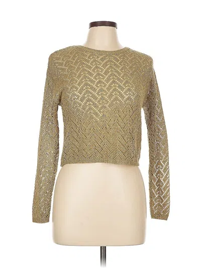 Pre-owned Linda Allard Ellen Tracy Pullover Sweater In Gold