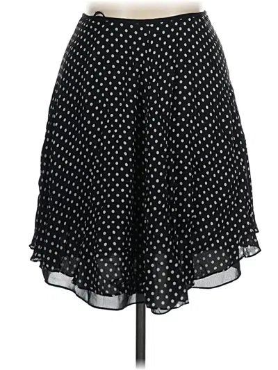 Pre-owned Linda Allard Ellen Tracy Silk Skirt In Black