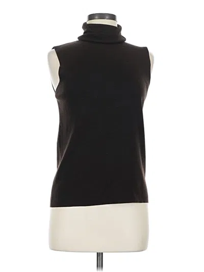 Pre-owned Linda Allard Ellen Tracy Sweater Vest In Black