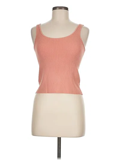 Pre-owned Linda Allard Ellen Tracy Tank Top Pink Strapless Neckline Tops