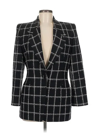 Pre-owned Linda Allard Ellen Tracy Wool Blazer Jacket In Black