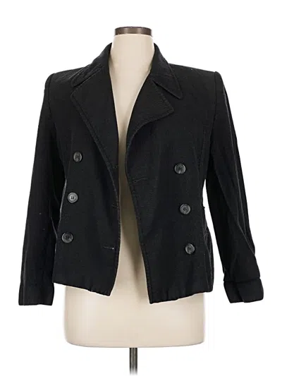 Pre-owned Linda Allard Ellen Tracy Wool Blazer Jacket In Black