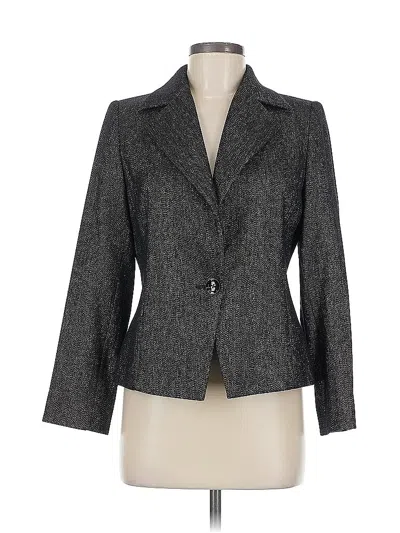 Pre-owned Linda Allard Ellen Tracy Wool Blazer Jacket In Gray