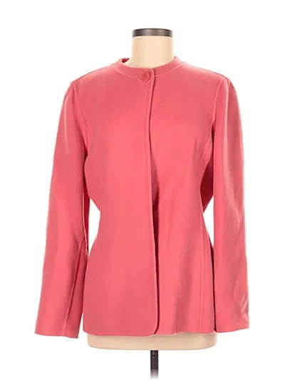 Pre-owned Linda Allard Ellen Tracy Wool Blazer Jacket In Pink