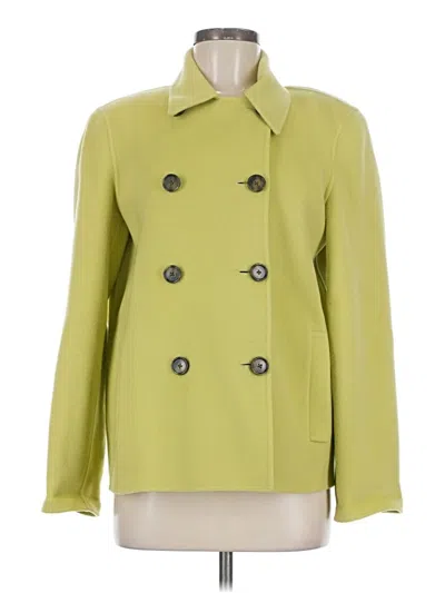 Pre-owned Linda Allard Ellen Tracy Wool Coat In Green