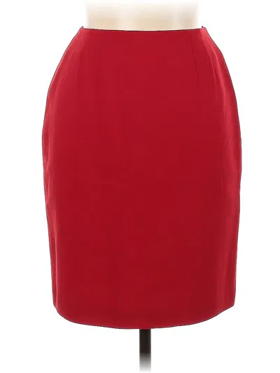 Pre-owned Linda Allard Ellen Tracy Wool Skirt