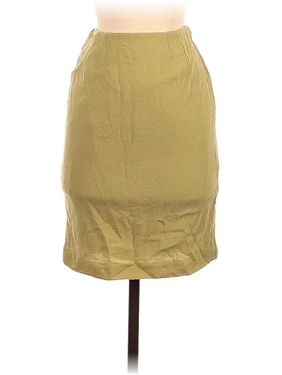 Pre-owned Linda Allard Ellen Tracy Wool Skirt In Brown