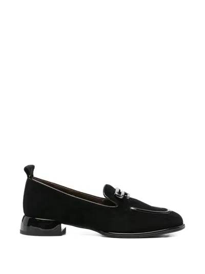 Linda Baumann Appliqué Loafers In Black