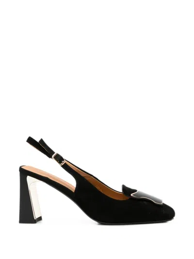 Linda Baumann Buckle-detail Slingback Pumps In Animal Print