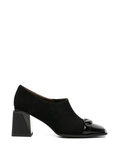 Linda Baumann Buckle-detail Square-toe Pumps In Black