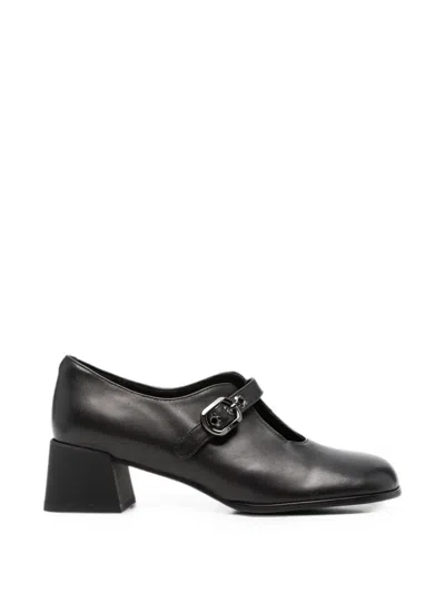 Linda Baumann Buckle-fastening Block-heel Pumps In Black