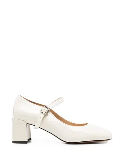 Linda Baumann Buckle-fastening Block-heel Pumps In White