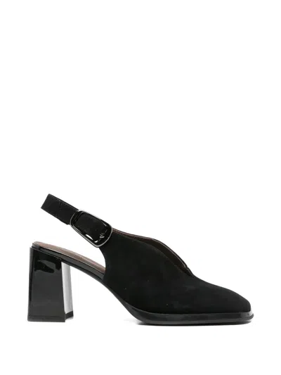Linda Baumann Buckle-fastening Slingback Pumps In Black