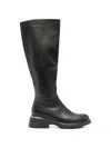 Linda Baumann Leather Boots In Black