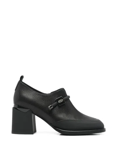 Linda Baumann Logo-plaque Block-heel Pumps In Black