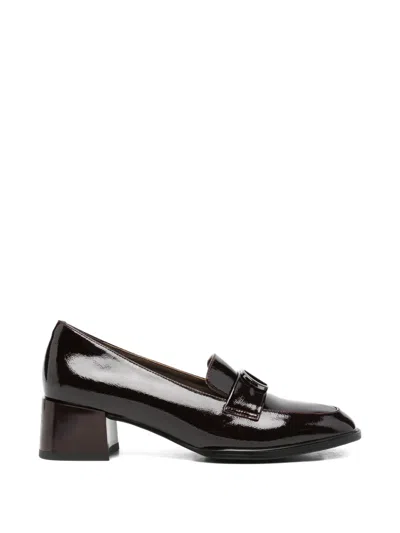Linda Baumann Logo-plaque Patent-leather Pumps In Black