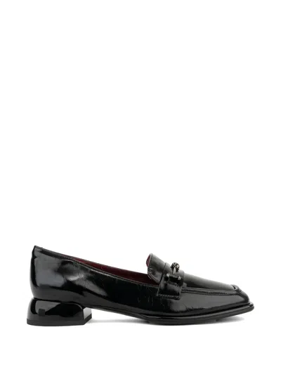 Linda Baumann Metal-embellished Leather Loafers In Black