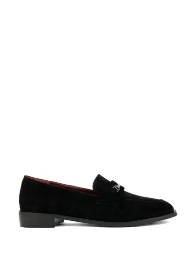 Linda Baumann Metal-trim Loafers In Black