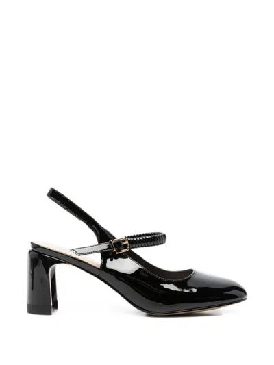 Linda Baumann Patent Slingback Pumps In Black