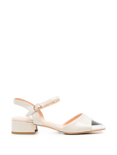 Linda Baumann Patent-finish Buckle-fastening Sandals In Multi