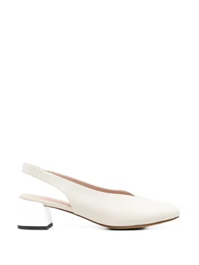 Linda Baumann Slingback Block-heel Pumps In Neutral